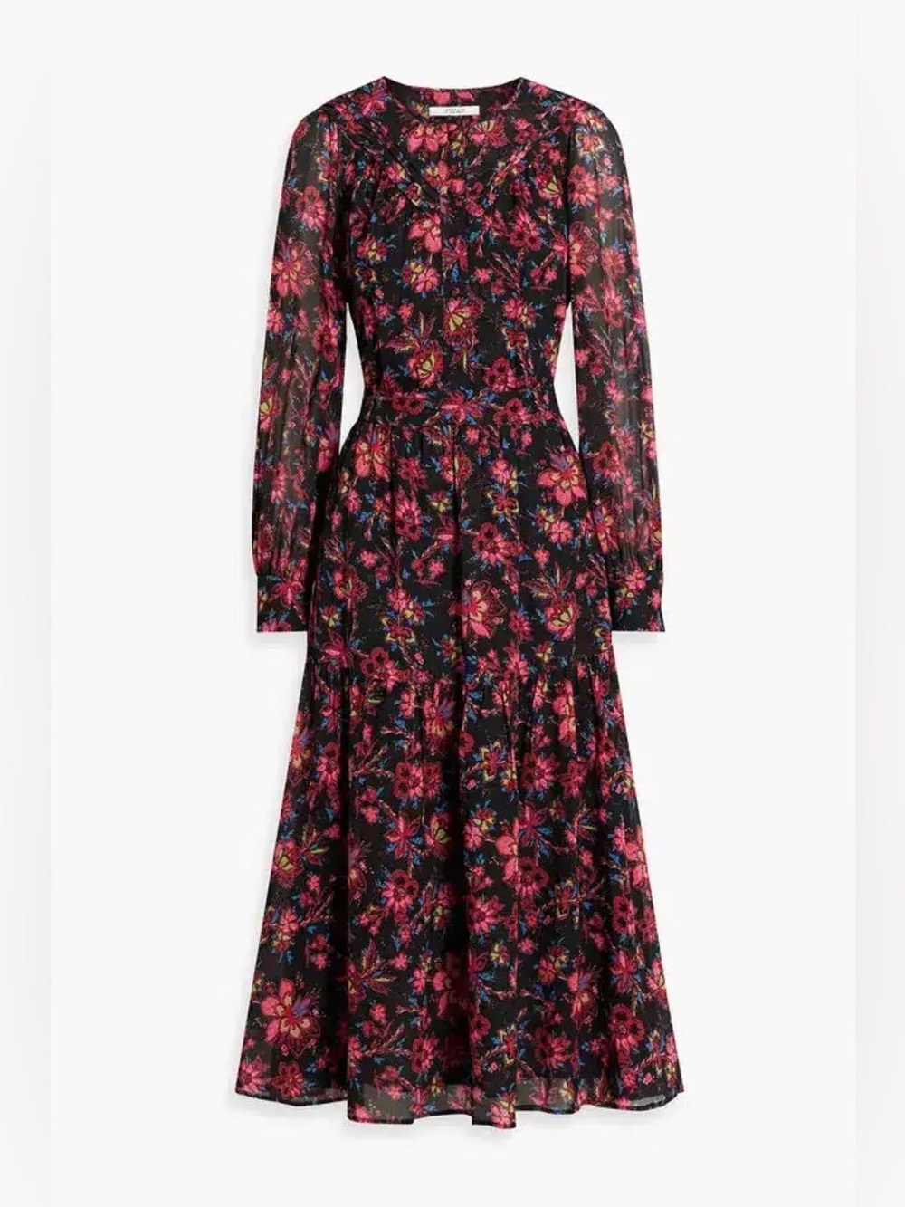 Derek Lam 10 Crosby Tracy floral-printed chiffon midi dress size 6